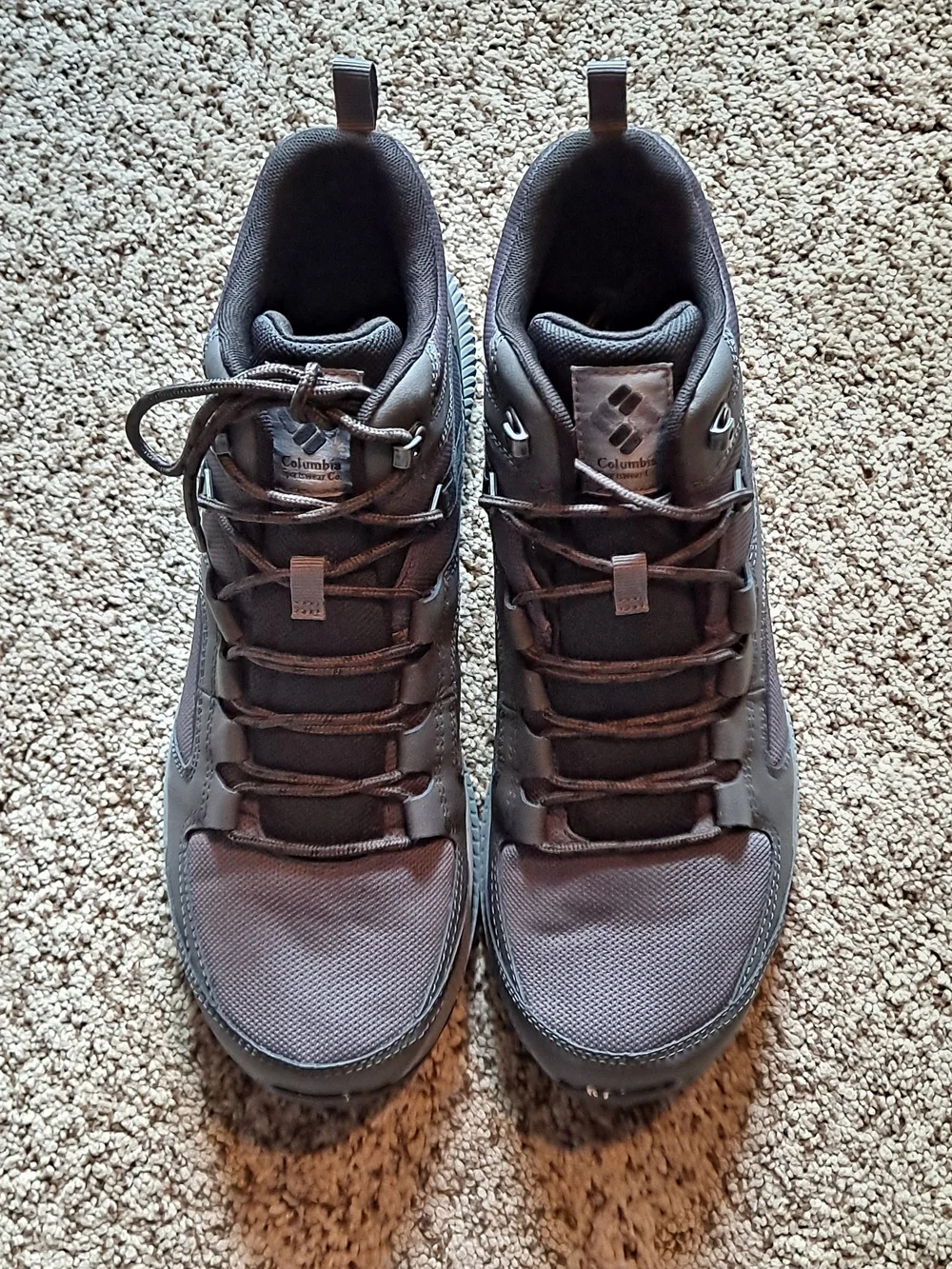 Columbia Men's Re-Peak Mid Hiking Boots dark grey & black Size 13